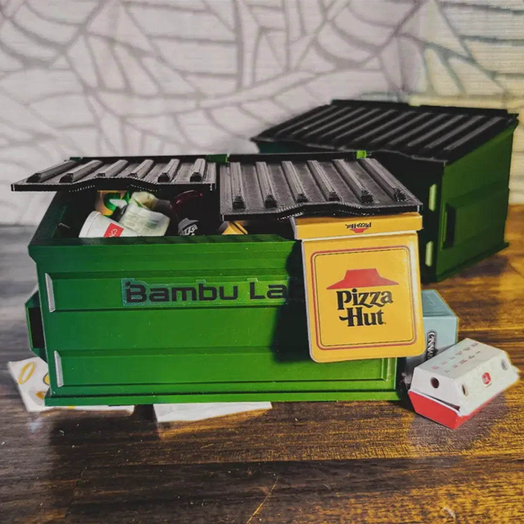 Desk Dumpster Bin Mini Trash Can TheChromeNest